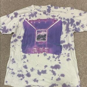 Fall Out Boy MANIA Tie-Dye Short Sleeve Tee - Purple/White